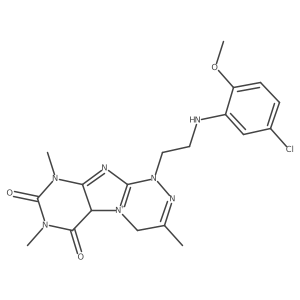 1-[2-(5-Chloro-2-methoxyanilino)ethyl]-3,7,9-trimethyl-4,5a-dihydropurino[8,7-c][1,2,4]triazin-5-ium-6,8-dione Structure