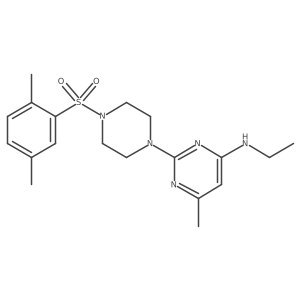2-(4-((2,5-dimethylphenyl)sulfonyl)piperazin-1-yl)-N-ethyl-6-methylpyrimidin-4-amine Structure