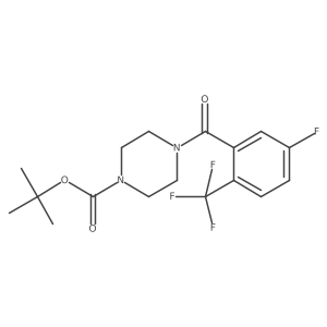 4-(5-Fluoro-2-trifluoromethyl-benzoyl)-piperazine-1-carboxylic acid tert-butyl ester Structure