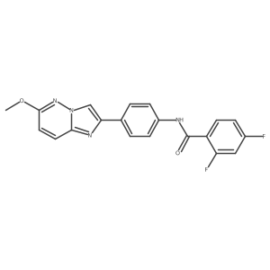 2,4-difluoro-N-(4-(6-methoxyimidazo[1,2-b]pyridazin-2-yl)phenyl)benzamide结构式