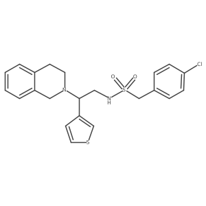 1-(4-chlorophenyl)-N-(2-(3,4-dihydroisoquinolin-2(1H)-yl)-2-(thiophen-3-yl)ethyl)methanesulfonamide Structure