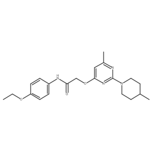 N-(4-ethoxyphenyl)-2-{[6-methyl-2-(4-methylpiperidin-1-yl)pyrimidin-4-yl]oxy}acetamide Structure