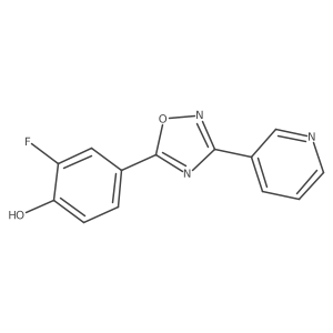 2-Fluoro-4-(3-(pyridin-3-yl)-1,2,4-oxadiazol-5-yl)phenol结构式