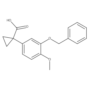 1-(4-Methoxy-3-phenylmethoxyphenyl)cyclopropane-1-carboxylic acid结构式