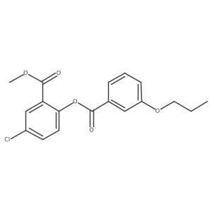 Benzoic acid, 5-chloro-2-[(3-propoxybenzoyl)oxy]-, methyl ester Structure