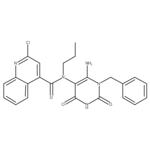 N-(6-amino-1-benzyl-2,4-dioxo-1,2,3,4-tetrahydropyrimidin-5-yl)-2-chloro-N-propylquinoline-4-carboxamide Structure
