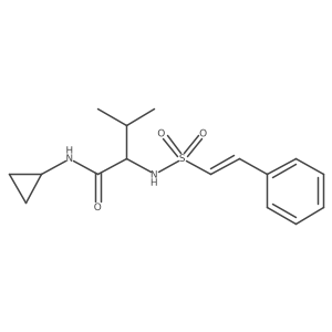 N-cyclopropyl-3-methyl-2-(2-phenylethenesulfonamido)butanamide Structure