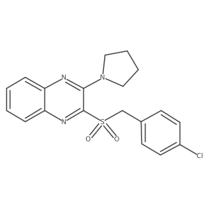 O=S(=O)(Cc1ccc(Cl)cc1)c1nc2ccccc2nc1N1CCCC1结构式