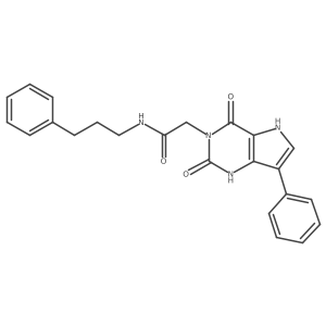 2-(2,4-dioxo-7-phenyl-1H-pyrrolo[3,2-d]pyrimidin-3(2H,4H,5H)-yl)-N-(3-phenylpropyl)acetamide Structure