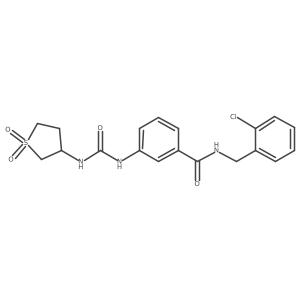N-(2-chlorobenzyl)-3-{[(1,1-dioxidotetrahydrothiophen-3-yl)carbamoyl]amino}benzamide结构式