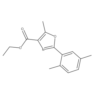 Ethyl 2-(2,5-Dimethylphenyl)-5-methyloxazole-4-carboxylate结构式