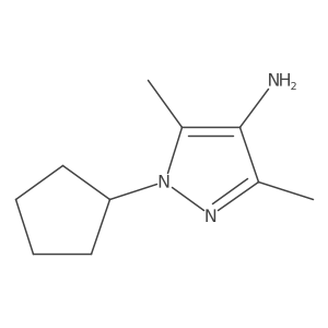 1-Cyclopentyl-3,5-dimethyl-1H-pyrazol-4-amine Structure