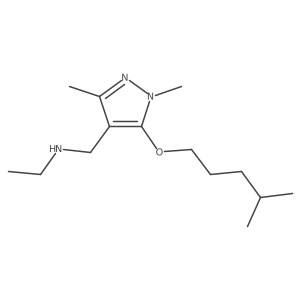N-Ethyl-1,3-dimethyl-5-[(4-methylpentyl)oxy]-1H-pyrazole-4-methanamine结构式