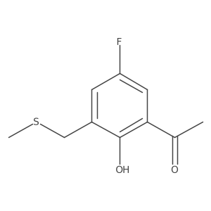 1-(5-Fluoro-2-hydroxy-3-((methylthio)methyl)phenyl)ethan-1-one结构式