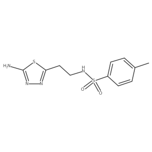 N-[2-(5-amino-1,3,4-thiadiazol-2-yl)ethyl]-4-methylbenzenesulfonamide结构式
