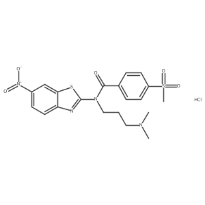 N-(3-(dimethylamino)propyl)-4-(methylsulfonyl)-N-(6-nitrobenzo[d]thiazol-2-yl)benzamide hydrochloride Structure