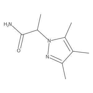 2-(3,4,5-Trimethyl-1H-pyrazol-1-yl)propanamide结构式