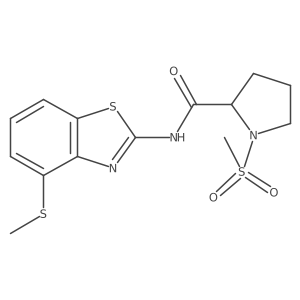 1-(methylsulfonyl)-N-(4-(methylthio)benzo[d]thiazol-2-yl)pyrrolidine-2-carboxamide Structure
