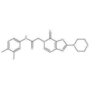 N-(3-fluoro-4-methylphenyl)-2-(7-oxo-2-thiomorpholinothiazolo[4,5-d]pyrimidin-6(7H)-yl)acetamide Structure