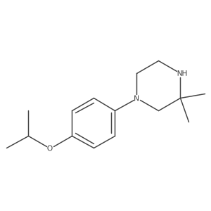 3,3-Dimethyl-1-[4-(propan-2-yloxy)phenyl]piperazine Structure