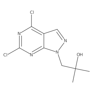 1-{4,6-dichloro-1H-pyrazolo[3,4-d]pyrimidin-1-yl}-2-methylpropan-2-ol Structure