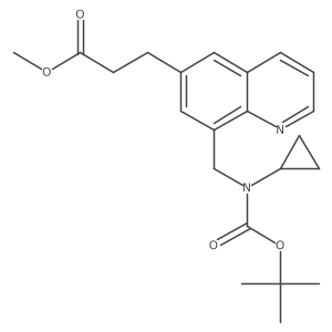 Methyl 3-{8-[(cyclopropyl{[(1,1-dimethylethyl)oxy]carbonyl}amino)methyl]-6-quinolinyl}propanoate Structure