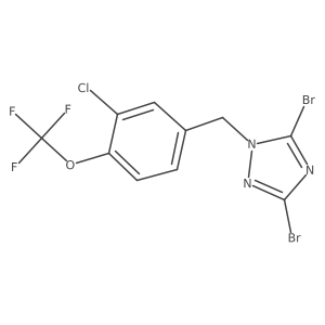 3,5-Dibromo-1-{[3-chloro-4-(trifluoromethoxy)phenyl]methyl}-1H-1,2,4-triazole结构式