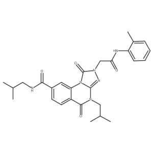 N,4-diisobutyl-1,5-dioxo-2-(2-oxo-2-(o-tolylamino)ethyl)-1,2,4,5-tetrahydro-[1,2,4]triazolo[4,3-a]quinazoline-8-carboxamide Structure