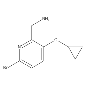 (6-Bromo-3-cyclopropoxypyridin-2-YL)methanamine Structure