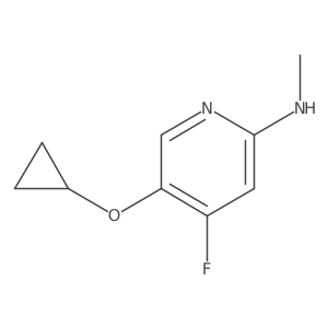 5-Cyclopropoxy-4-fluoro-N-methylpyridin-2-amine结构式