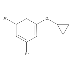 3,5-Dibromo-1-cyclopropoxycyclohexa-1,3-diene结构式