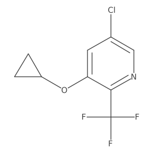 5-Chloro-3-cyclopropoxy-2-(trifluoromethyl)pyridine结构式