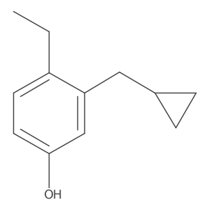 3-(Cyclopropylmethyl)-4-ethylphenol Structure