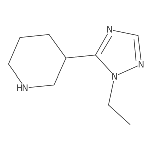 3-(1-Ethyl-1h-1,2,4-triazol-5-yl)piperidine结构式