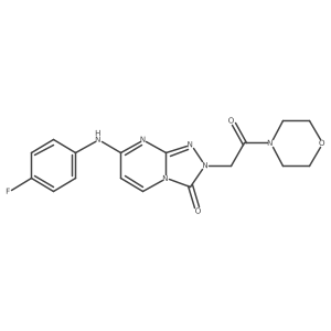 7-(4-fluoroanilino)-2-(2-morpholino-2-oxoethyl)[1,2,4]triazolo[4,3-a]pyrimidin-3(2H)-one结构式