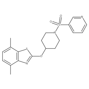 4,7-Dimethyl-2-((1-(pyridin-3-ylsulfonyl)piperidin-4-yl)oxy)benzo[d]thiazole Structure
