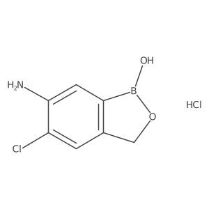 6-amino-5-chlorobenzo[c][1,2]oxaborol-1(3H)-ol hydrochloride结构式