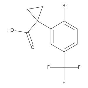 Cyclopropanecarboxylic acid, 1-[2-bromo-5-(trifluoromethyl)phenyl]- Structure