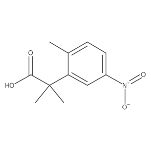 2-Methyl-2-(2-methyl-5-nitrophenyl)propanoic acid结构式