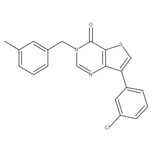 7-(3-chlorophenyl)-3-(3-methylbenzyl)thieno[3,2-d]pyrimidin-4(3H)-one结构式