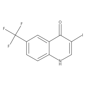 4-Hydroxy-3-iodo-6-(trifluoromethyl)quinoline Structure