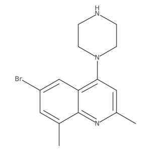 6-Bromo-2,8-dimethyl-4-(piperazin-1-yl)quinoline Structure