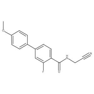 N-(cyanomethyl)-3-fluoro-4'-methoxy-[1,1'-biphenyl]-4-carboxamide结构式