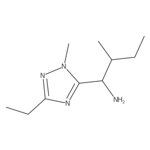 1-(3-Ethyl-1-methyl-1h-1,2,4-triazol-5-yl)-2-methylbutan-1-amine Structure