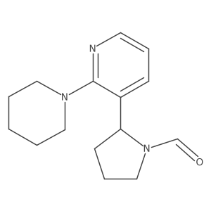 2-(2-(Piperidin-1-yl)pyridin-3-yl)pyrrolidine-1-carbaldehyde结构式
