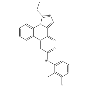N-(3-chloro-2-methylphenyl)-2-(1-ethyl-4-oxo-[1,2,4]triazolo[4,3-a]quinoxalin-5(4H)-yl)acetamide结构式