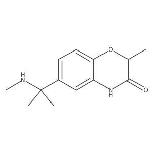 2H-1,4-Benzoxazin-3(4H)-one, 2-methyl-6-[1-methyl-1-(methylamino)ethyl]-结构式