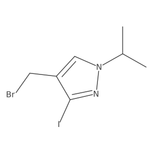 4-(bromomethyl)-3-iodo-1-isopropyl-1H-pyrazole结构式