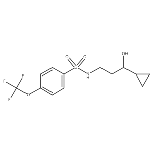 N-(3-cyclopropyl-3-hydroxypropyl)-4-(trifluoromethoxy)benzenesulfonamide结构式