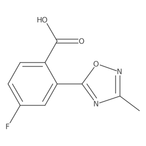 4-Fluoro-2-(3-methyl-1,2,4-oxadiazol-5-yl)benzoic acid Structure